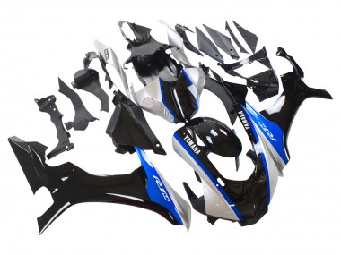 Custom 2015-2019 Yamaha YZF 1000 R1 Motorcycle Fairings - Silver Blue Glossy Black