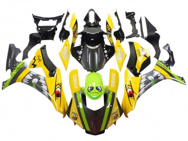 Custom 2015-2019 Yamaha YZF 1000 R1 Motorcycle Fairings - Yellow Green Shark