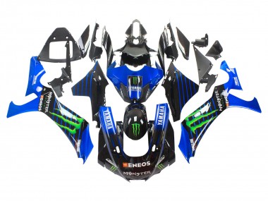 Custom 2020-2025 Yamaha YZF 1000 R1 Motorcycle Fairings - Blue Black Green Black ENEOS Monster