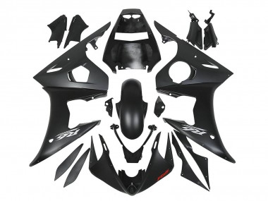 Custom 2003-2004 Yamaha YZF R6 Motorcycle Fairings - Matte Black