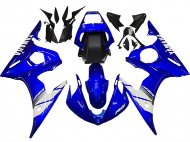Custom 2005 Yamaha YZF 600 R6 Motorcycle Fairing - Blue White