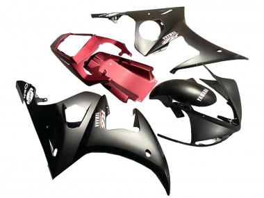 Custom 2005 Yamaha YZF 600 R6 Motorcycle Fairing - Matte Black Red