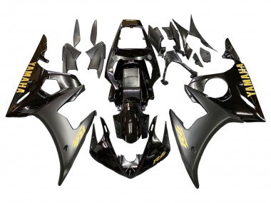 Custom 2005 Yamaha YZF 600 R6 Motorcycle Fairing - Black Gold