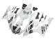 2006-2007 Yamaha YZF 600 R6 Motorcycle Fairings - White Glossy Black Motul Michelin