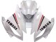 2006-2007 Yamaha YZF 600 R6 Motorcycle Fairings - White Red Black Motul