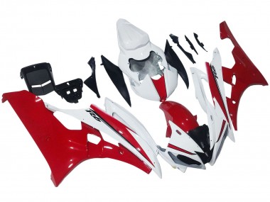 Custom 2006-2007 Yamaha YZF 600 R6 Motorcycle Fairings - White Red