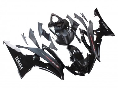 Custom 2008-2016 Yamaha YZF 600 R6 Motorcycle Fairings - Glossy Black Matte Black