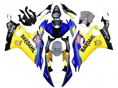 Custom 2008-2016 Yamaha YZF 600 R6 Motorcycle Fairings - Yellow Blue Black Bardahl
