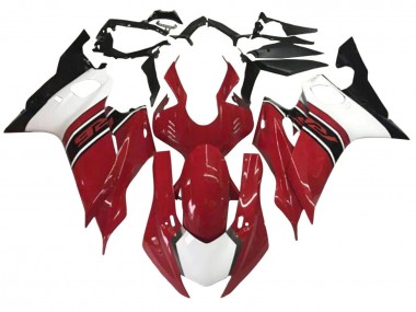 Custom 2017-2023 Yamaha YZF 600 R6 Bike Fairings - White Red Black