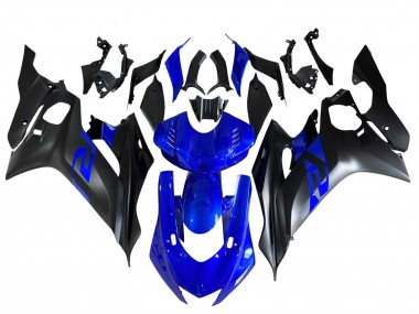 Custom 2017-2023 Yamaha YZF 600 R6 Motorcycle Fairings - Blue Matte Black
