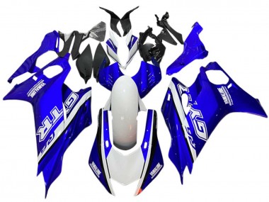 Custom 2017-2023 Yamaha YZF 600 R6 Motorcycle Fairings - White Blue GYTR