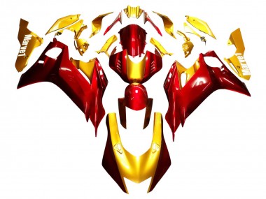 Custom 2017-2023 Yamaha YZF 600 R6 Motorcycle Fairings - Gold Red