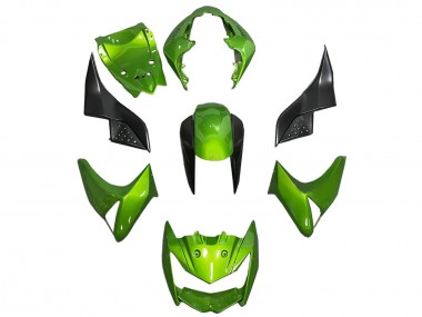 Custom 2003-2006 Kawasaki Z1000 Motorcycle Fairing - Green Glossy Black