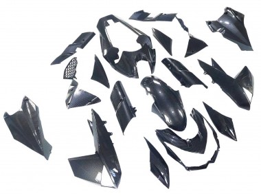 Custom 2010-2013 Kawasaki Z1000 Motorcycle Fairings - Black Carbon Fiber