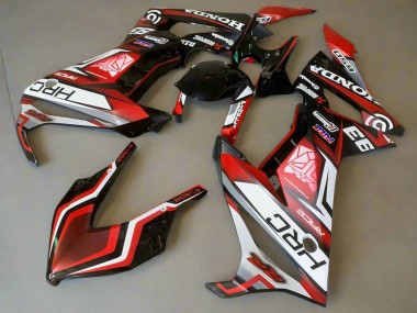 Custom 2019-2020 Honda CBR650R Motorcycle Fairings - White Red Glossy Black HRC