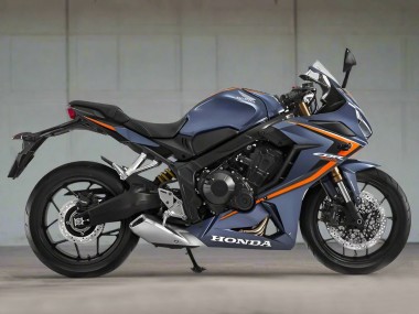 Custom 2019-2020 Honda CBR650R Motorcycle Fairings - Glossy Dark Blue Orange Black