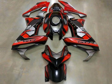 Custom 2021-2023 Honda CBR650R Motorcycle Fairings - Red Silver Glossy Black