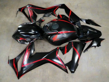 Custom 2021-2023 Honda CBR650R Motorcycle Fairings - Glossy Black Red Stripe