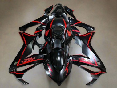 Custom 2021-2023 Honda CBR650R Motorcycle Fairings - Glossy Black Red Stripe