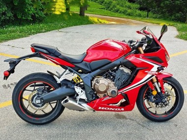 Custom 2021-2023 Honda CBR650R Motorcycle Fairings - Red White Black Stripe