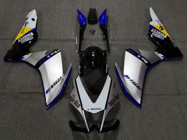 Custom 2009-2015 Aprilia RSV4 1000 Motorcycle Fairings - Silver Black Blue Yellow