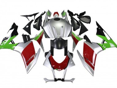 Custom 2009-2015 Aprilia RSV4 1000 Motorcycle Fairings - Silver Black Red Green