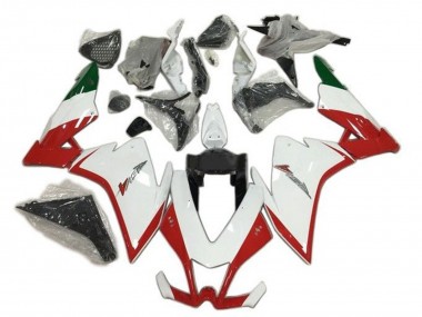 Custom 2009-2015 Aprilia RSV4 1000 Motorcycle Fairings - Red White Green