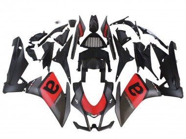 Custom 2009-2015 Aprilia RSV4 1000 Motorcycle Fairings - Matte Black Red
