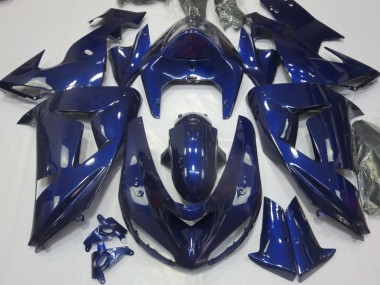 Custom 2006-2007 Kawasaki ZX10R Motorcycle Fairing - Dark Blue