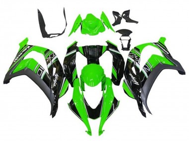 Custom 2016-2020 Kawasaki ZX10R Motorcycle Fairings - Green Black Grey