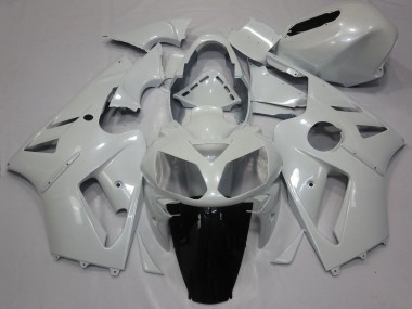 Custom 2000-2001 Kawasaki ZX12R Motorcycle Fairings - White