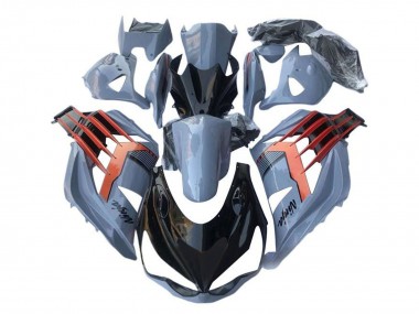 Custom 2012-2024 Kawasaki ZX14R ZZR1400 Motorcycle Fairings - Light Blue Orange Black