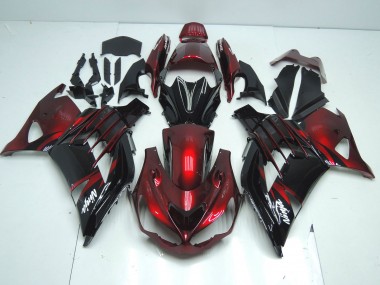 Custom 2012-2024 Kawasaki ZX14R ZZR1400 Motorcycle Fairing - Red Glossy Black White Ninja