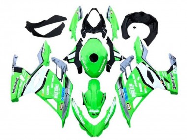 Custom 2018-2024 Kawasaki Ninja 400 Motorcycle Fairings - Green Grey Black Blue Trick Star Bridgestone