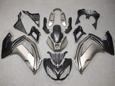 Custom 2012-2016 Kawasaki Ninja 650 EX650 Motorcycle Fairings - Silver Matte Black