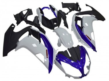 Custom 2012-2016 Kawasaki Ninja 650 EX650 Motorcycle Fairings - White Blue Matte Black