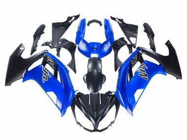 Custom 2012-2016 Kawasaki Ninja 650 EX650 Motorcycle Fairings - Blue Matte Black
