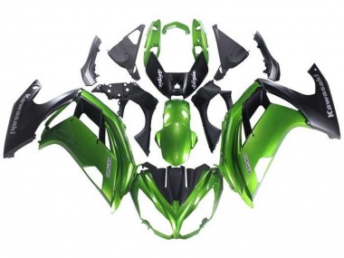 Custom 2012-2016 Kawasaki Ninja 650 EX650 Motorcycle Fairing - Green Matte Black