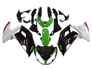 Custom 2012-2016 Kawasaki Ninja 650 EX650 Motorcycle Fairings - Green Black White Red