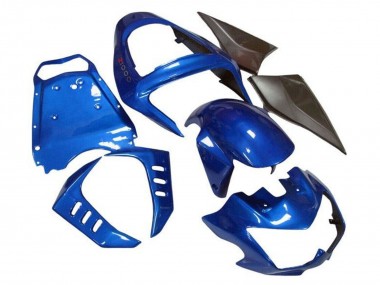 Custom 2003-2006 Kawasaki Z1000 Motorcycle Fairings - Blue Matte Black