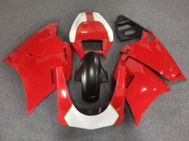 Custom 1993-2005 Ducati 748/916/996/998 Motorcycle Fairings - White Red Gold Matte Black Race Fairings