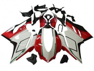Custom 2015-2020 Ducati 959/1299 Motorcycle Fairings - White Red Green Glossy Black