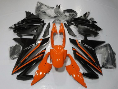 Custom 2016-2018 Honda CBR500R Motorcycle Fairings - Orange Grey Glossy Black