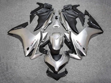 Custom 2013-2015 Honda CBR500R Motorcycle Fairings - Silver Matte Black