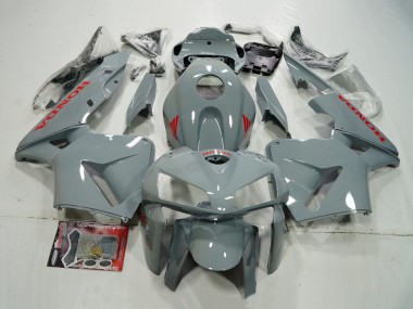 Custom 2005-2006 Honda CBR600RR Motorcycle Fairings - Nardo Grey Red