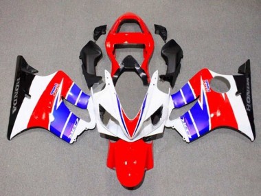 Custom 2001-2003 Honda CBR600 F4i Motorcycle Fairings - White Red Blue Black