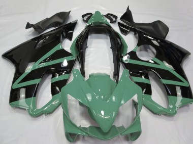 Custom 2004-2007 Honda CBR600 F4i Motorcycle Fairings - Moss Green Glossy Black