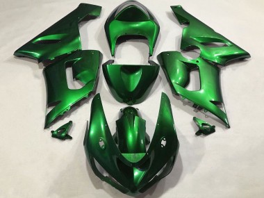 Custom 2005-2006 Kawasaki ZX6R Motorcycle Fairings - Candy Green