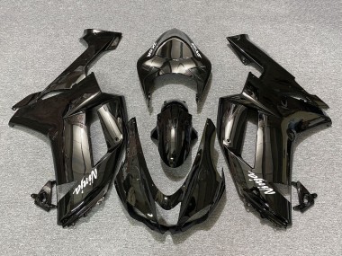 Custom 2007-2008 Kawasaki ZX6R Motorcycle Fairings - Black