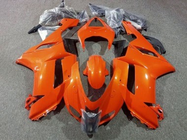 Custom 2007-2008 Kawasaki ZX6R Abs Motorcycle Fairings - Orange